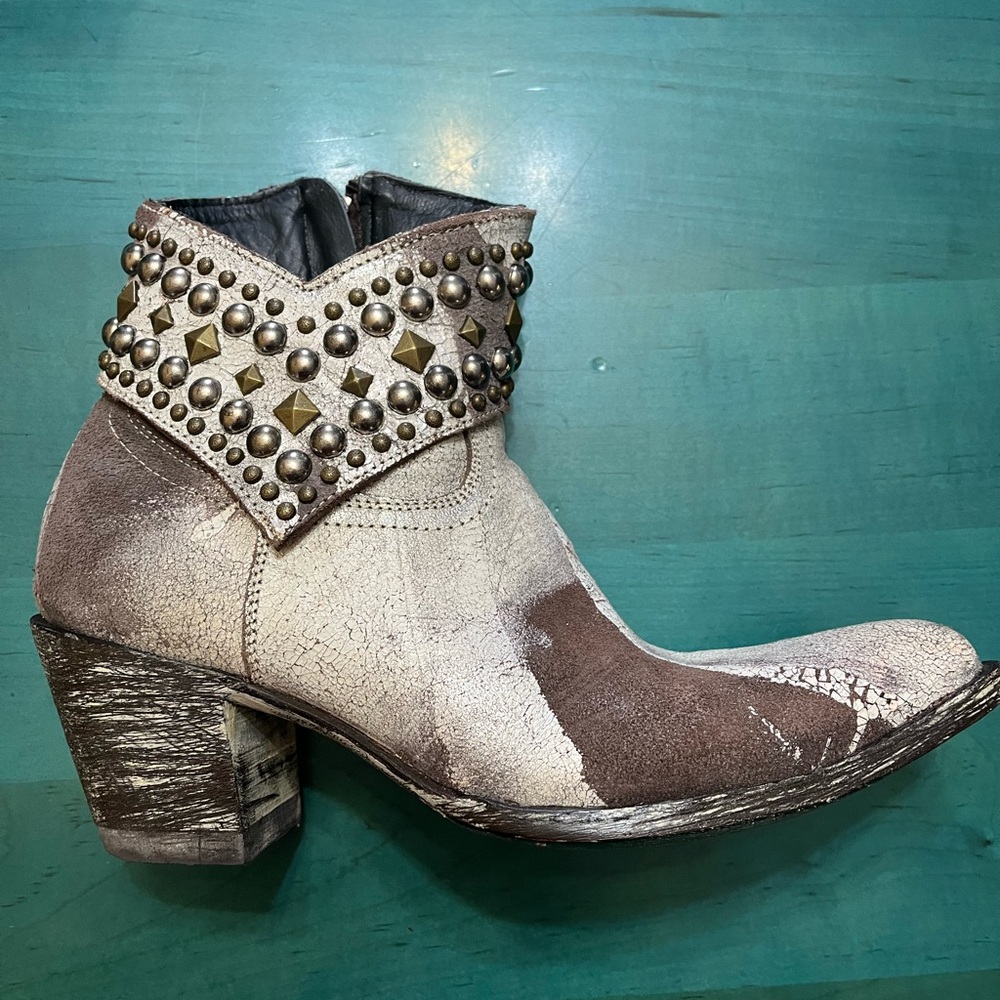 Special Edition Metallic Old Gringo Mini Studded Belinda boots bootie RARE! sz 7